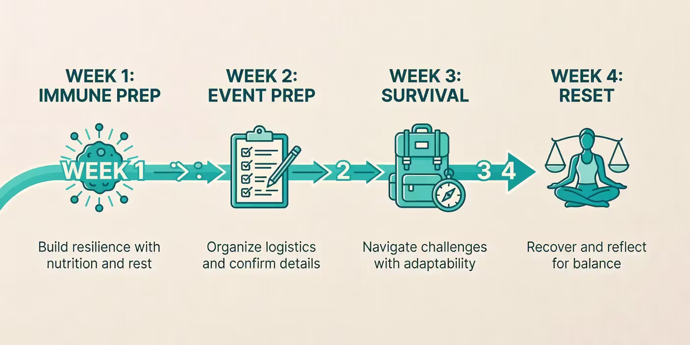December wellness plan Baltimore 4-week framework breakdown